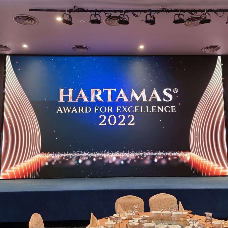 Hartamas Excellence Awards 2022 ceremony showcasing outstanding achievements in various fields, celebrating excellence and innovation.
